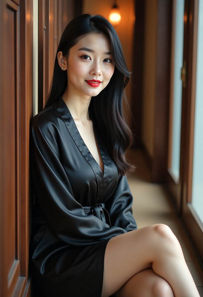 班卓琴靠在复印机旁